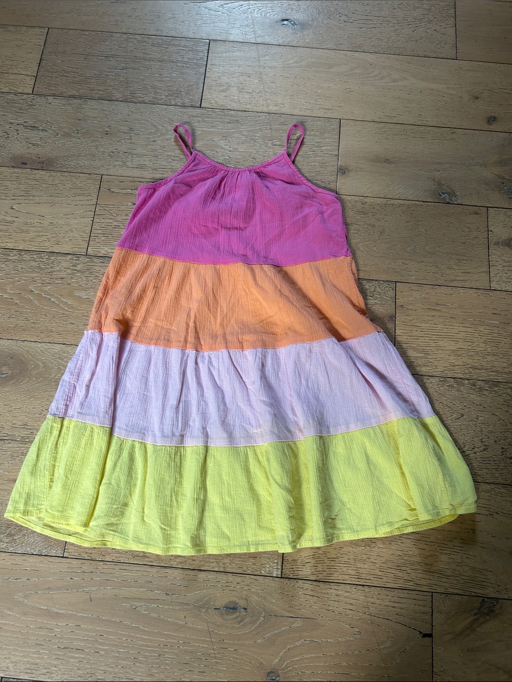 OshKosh B'gosh Pink, Orange, Light Pink & Yellow Tiered Sundress